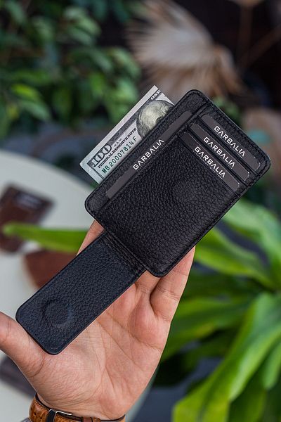 Garbalia Unisex Leather Card Holder - Magnetized Cover