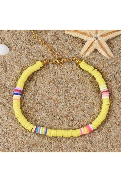 İPAR AKSESUAR Yellow Fimo Beaded Hal Hal