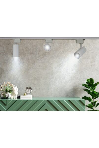 Coral Light Mini Ray Spot Sylvania Gu-10 Led Ampullü Spot Lamba 3000k Sarı Işık Beyaz Kasa