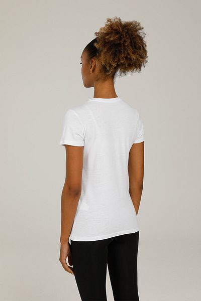 Kinetix Sn227 Tricou de bază cu decolteu în V Tricou alb de damă