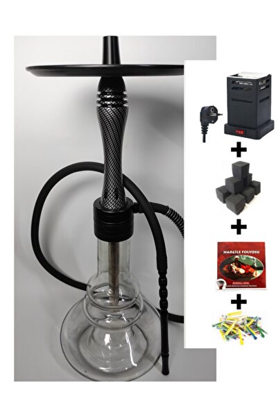 AVO-CATTO Büyük Boy Çelik Gizli Tahliyeli Epoksi Baskılı Nargile Takımı