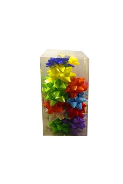 KENT Star Bow Ornament Pastel Mixed No:4 7.5 Cm 20 Pieces