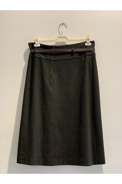 Kayra Women's Belted Wide Pleated Skirt