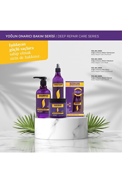 Arcade Yoğun Onarıcı Bakım Serisi ( Şampuan Maske Serum Fön Suyu)