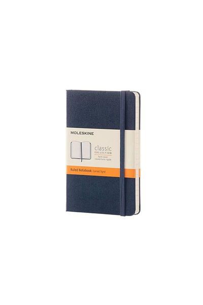 Moleskine Navy Blue 9X14 cm 192 Pages Ruled Hard Cover Notebook