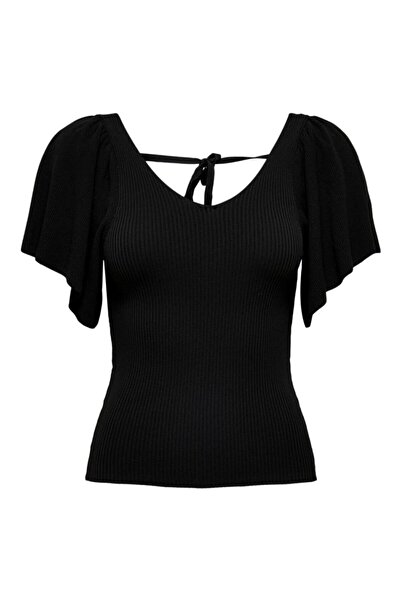 ONLY Kadın Siyah Kısa Kollu Bluz 15203888