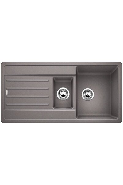 Blanco Legra 6 S Tezgah Üstü 1.5 Gözlü Siyah Granit Evye Alumetalik
