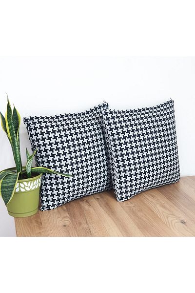 koçaktoptan Throw Pillow Cover Jacquard Fabric 45 X 45 Cm Set of 4