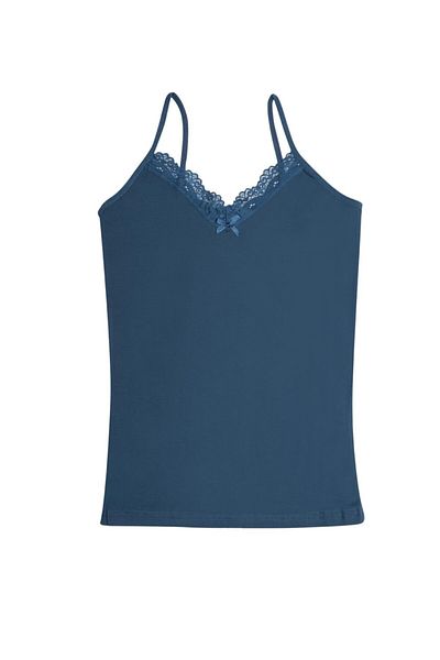 ParisTrend Cotton V-Neck Single Lace Tank Top