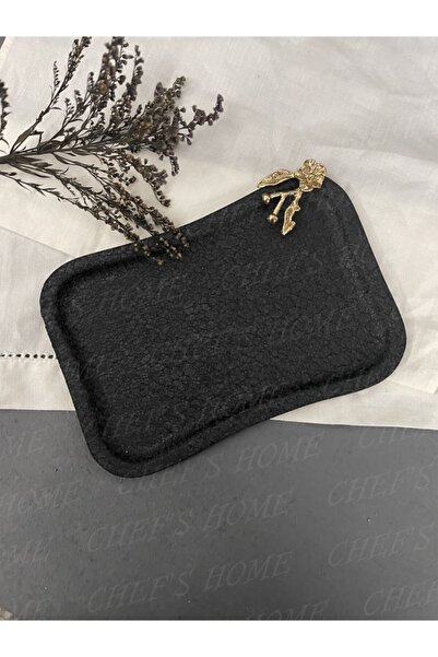 22*14 Cm Black Diamond Serisi Zamaklı Sunum Tepsisi