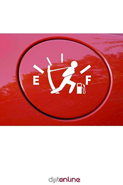 Dijitonline Tank Fuel Cover Sticker Car Sticker 13x9 Cm
