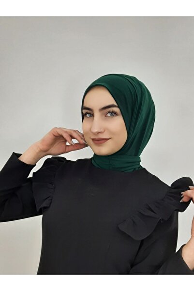 R&S modibone وشاح جاهز مع أزرار كبس شال حجاب لون زمردي