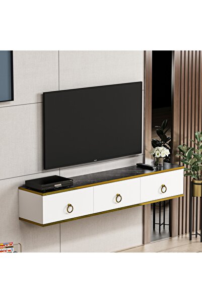 Betroya Emma Tv Ünitesi - Beyaz / Mermer