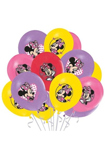 İrem Parti Dükkanı مجموعة بالونات ميني ماوس منقوشة مكونة من 10 قطع