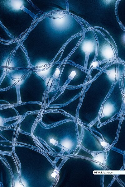 ACK 10 Metre Led Süsleme Işığı, Yılbaşı Ağaç Süsü 100 Ledli Eklenebilir Beyaz...