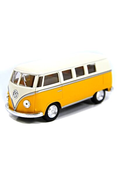 Hepsilazım 13 cm Metal Model 1962 Volkswagen Classical Bus Pull Drop Toy Car