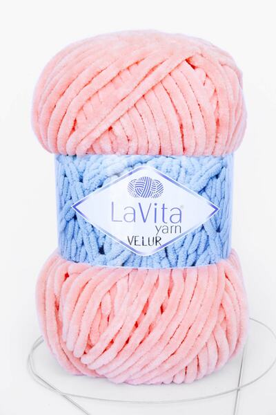 LaVita Yarn Velur Baby Velvet Amigurumi Πλεκτό Χέρι Σχοινί Taka Yarn 4105-Salmon