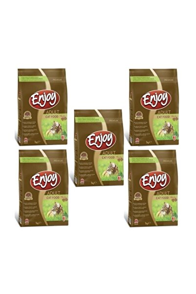 Enjoy Tavuklu 1 Kg 5'li Paket Yetişkin Kuru Kedi Maması