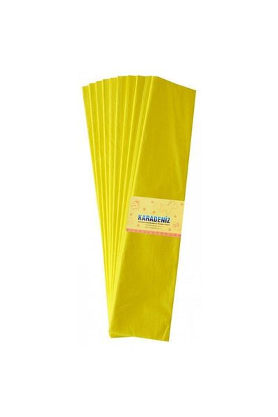 Lino Luxury Crapon Paper (50X200 CM) Pack of 10 Yellow