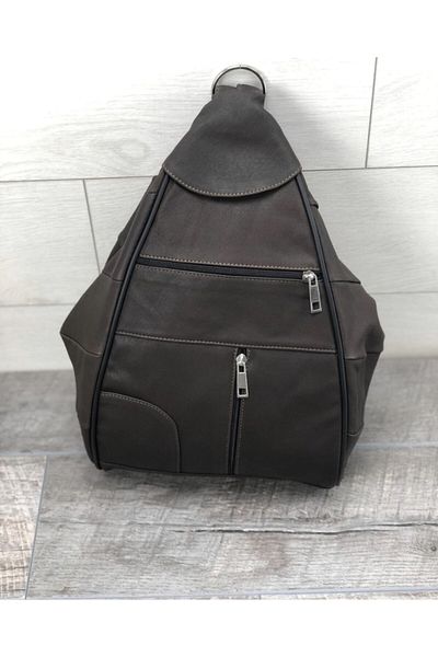 Deribag Rucsac maro din piele naturală. 26*36*15 cm