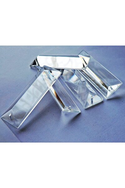 Avizemoda 10 Cm Boyutunda Tek Delikli Cam Avize Taşı. (10 Adet - Şeffaf Renk)