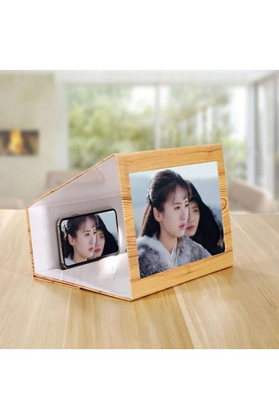 Skygo 3d Cell Phone Screen Magnifier Wood Compatible