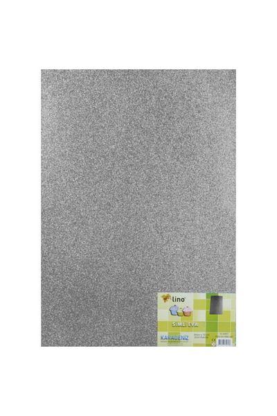Lino 50x70 cm.10 Pieces Glitter Eva Silver