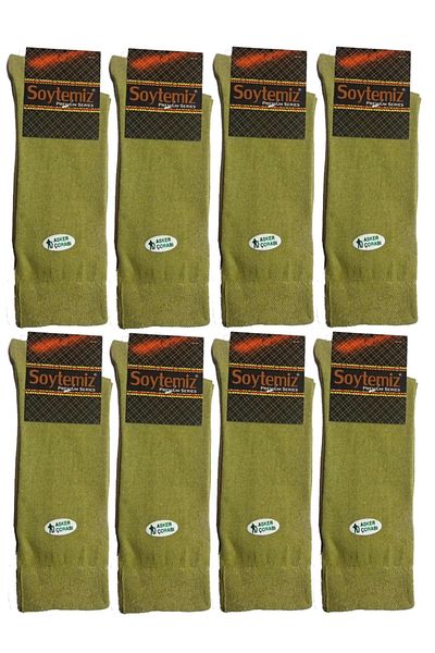 SOYTEMİZ Army Socks Green 8 Pairs Long