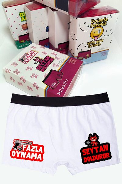 modacix Παίζοντας πάνω από το διάβολο γεμίζει Boxer White Special Design Box