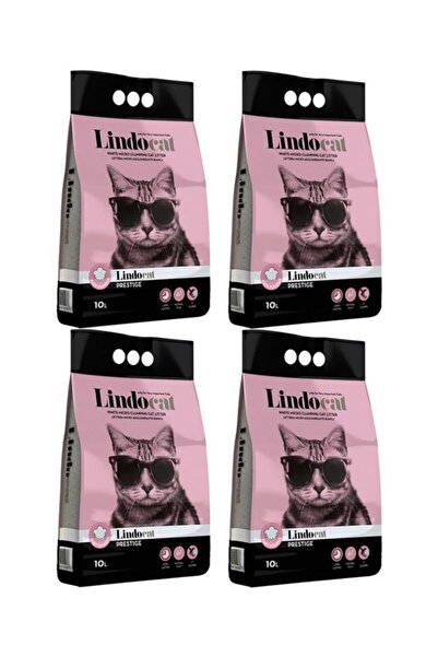 Lindo Cat Lindocat Bebek Pudralı Ince Taneli Topaklaşan Kedi Kumu 10 Lt 4 Adet