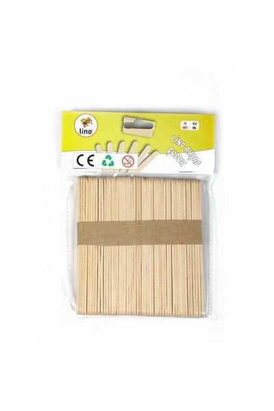 Lino Wooden Ice Cream Stick Natural 11.4 Cm 50 Pieces