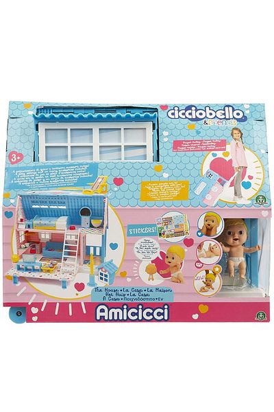 GIOCHI PREZIOSI Cicciobello Colorful Amicci 2 Storey House Play Set with Figures 43 cm 3+ Cc 012000