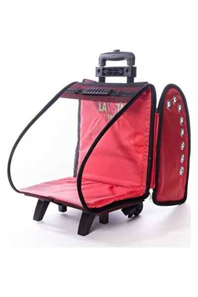 LAVİSTA Kale Valiz Pet Taşıma Çantası Kırmızı 38x26x42h Cm