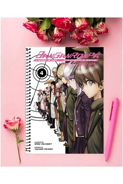 FBN STORE Danganronpa Anime Notebook 1 Piece Special Design A4 Size 21*29 Cm Wired Checkered Notebook