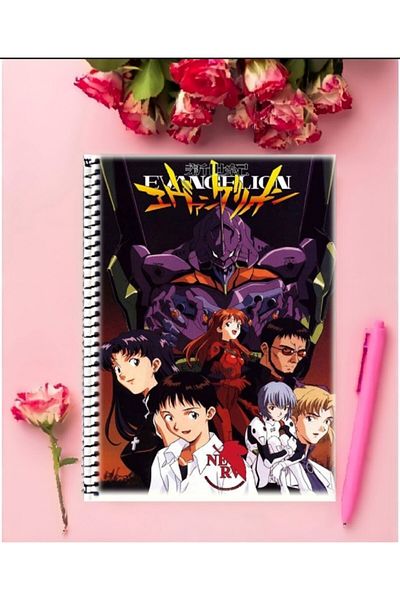 FBN STORE Neon Genesis Evangelion Anime - A4 Size, 21*29 cm Ring Plaids, 1 Special Design Notebook
