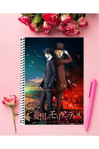 animeandyourworld دفتر Yuukoku No Moriarty Anime قطعة واحدة بتصميم خاص مقاس A4 مقاس 21*29 سم دفتر ملاحظات مبطن سلكي