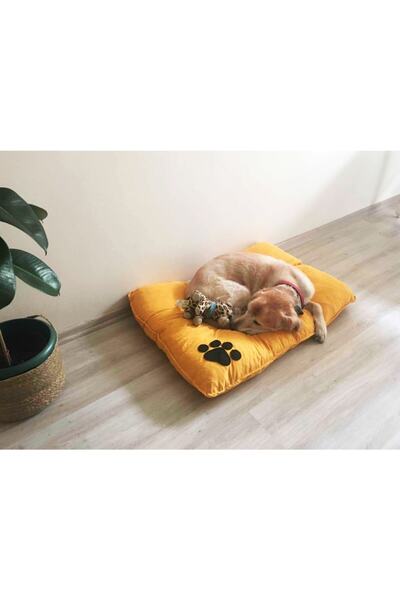 Patili Evler Sarı Köpek Yatağı 70x100 Cm - X Large-
