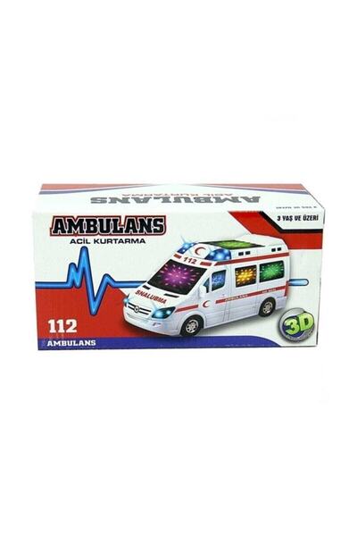 Sole 3d Işıklı, Sirenli Çarp Dön Sensörlü Ambulans