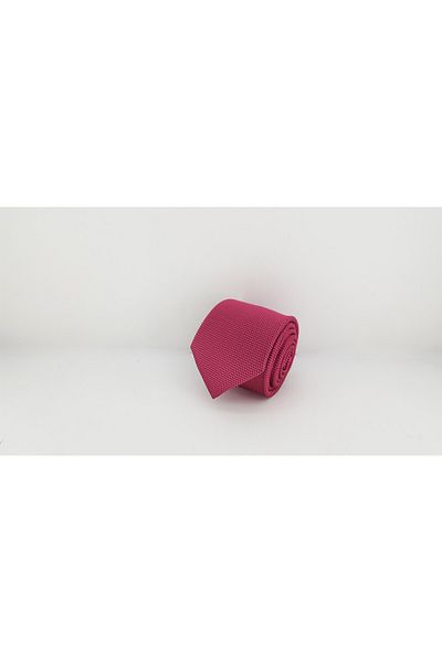 Le Voux Fuchsia Colored Oxford Dobby Self Patterned Tie and Handkerchief