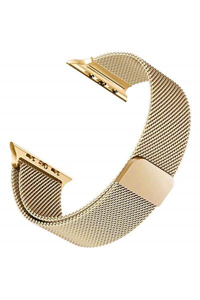 Microsonic Apple Watch Se 2022 40 mm Uyumlu Milanese Loop Kordon Gold