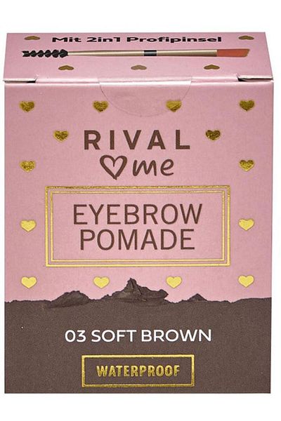 Rival Loves Me Brand: Eyebrow Pomade Water Resistant No:03 Soft Brown Category: Eyebrow Pencil & Eyebrow Shadow