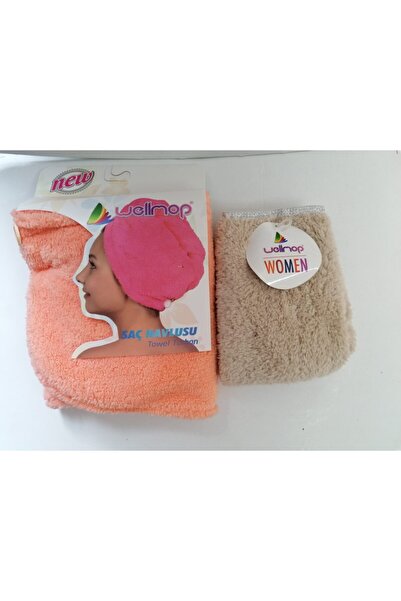 Leva House Wellmop Рушник для волосся + Жіночі флісові шкарпетки, набір з двох штук