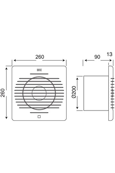 Horoz Aspiratör Horoz Elektrik Horoz 200 Lik Banyo Mutfak Baca Aspiratörü Asp15