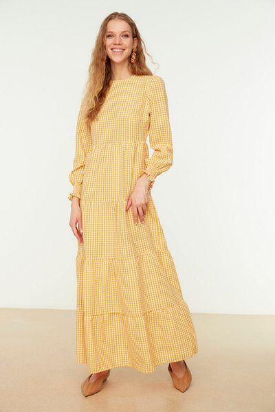 Trendyol Modest Kleid - Gelb - Skater