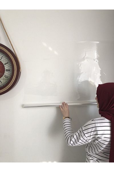 Tutunabilir Kağıt لوح كتابة ورقي ثابت شفاف - مقاس 60 × 100 سم، مع قلم وزر
