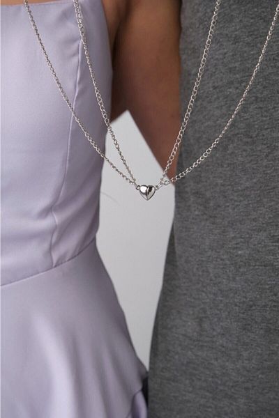fullcontrol Magnetic Double Heart Lover Necklace