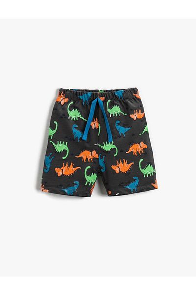 Koton Taillenshorts aus Baumwolle mit Dinosaurier-Print