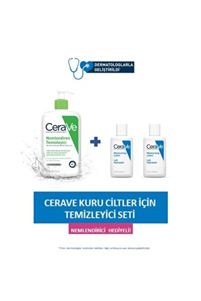 CeraVe Kuru Ciltler Için Temizleyici Seti Nemlendirici