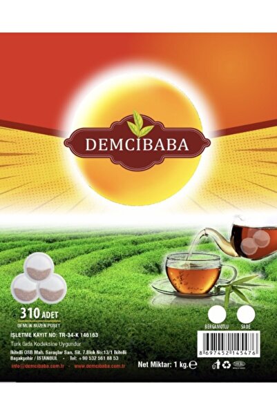 DEMCİBABA Yuvarlak Demlik Poşet Çay Sade 1 kg (310 x 3g )