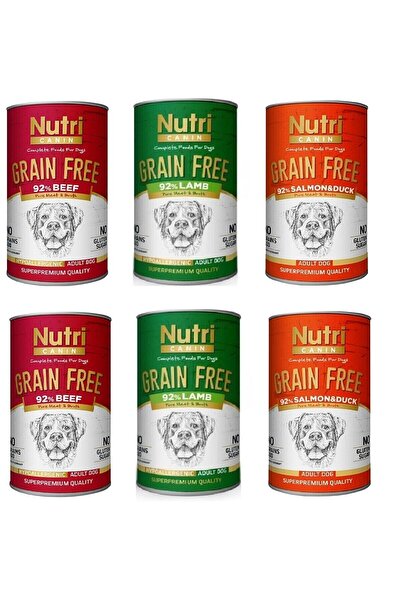 Nutri Canin Tahılsız 3 Çeşit Karma Köpek Konserve 400 Gr. X 6 Adet